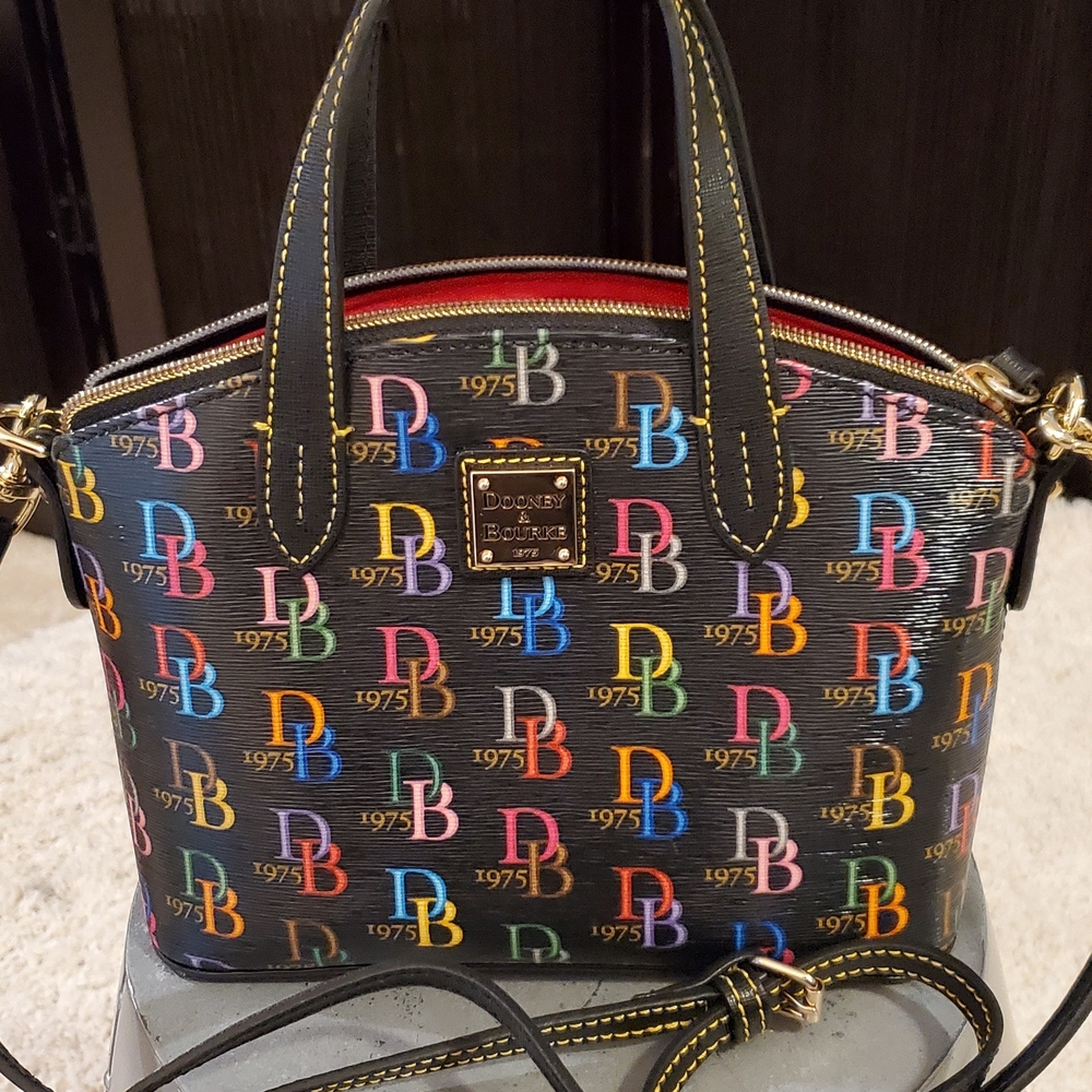 Dooney & Bourke Multicolor Logo Crossbody Satchel Purse
